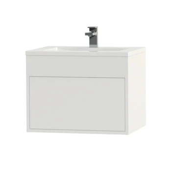 Tiger Helsinki Badkamermeubel 60 Cm Hoogglans Wit Met Wastafel Polybeton Wit - Afbeelding 3