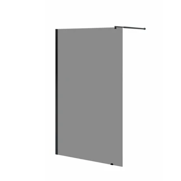 Allibert Douchewand Colors 120x200 Cm Gerookt Glas Met Zwarte Profielen