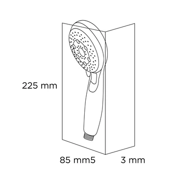 Tiger Splash Eco Handdouche Malaga Waterbesparend Chroom - Afbeelding 5