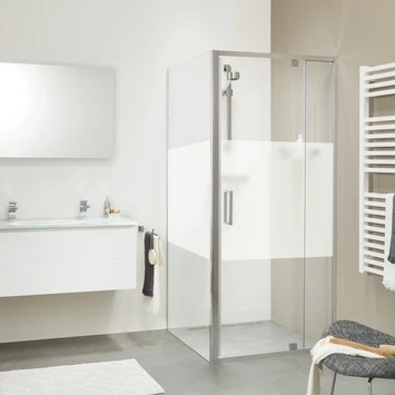 Sealskin Douchecabine Met Swingdeur Style 90x195 Cm Met Gesatineerde Band