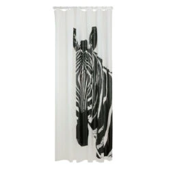 Sealskin Douchegordijn Zebra 180x200cm Zwart/wit