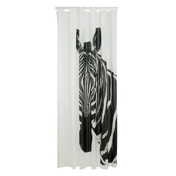 Sealskin Douchegordijn Zebra 180x200cm Zwart/wit