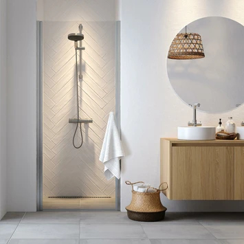 Sealskin Douchedeur Nis Hooked 100x200cm Hoogglans Aluminium - Afbeelding 2