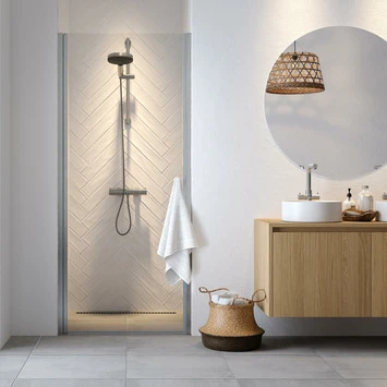 Sealskin Douchedeur Nis Hooked 100x200cm Hoogglans Aluminium - Afbeelding 3