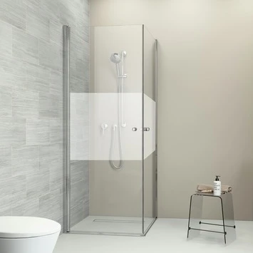 Sealskin Douchecabine Code Hoekinstap 2-delig 100x197 Cm Met Gesatineerde Band