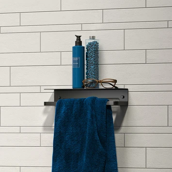 Tiger Douchemand Met Handdoekhouder Caddy Zw - Afbeelding 7