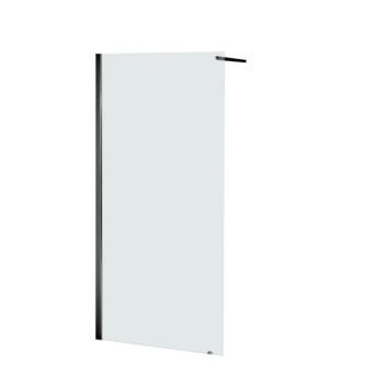 Allibert Douchewand Lago 90x195 Cm Helder Glas Met Zwarte Profielen