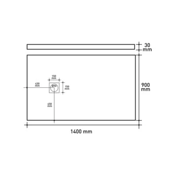 Van Marcke Krypton Douchebak In Polybeton Steenimitatie Crème 140x90 - Afbeelding 2