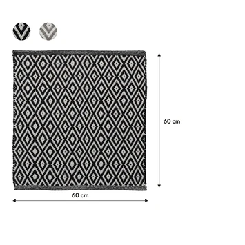 Sealskin Badmat Trellis 60x60cm Zwart - Afbeelding 5