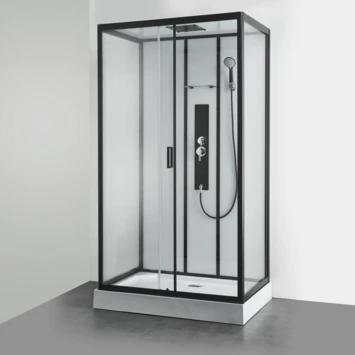 Allibert Douchecabine Uyuni Wandmodel 80x120cm Zwart