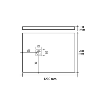 Van Marcke Krypton Douchebak In Polybeton Steenimitatie Crème 120x90 - Afbeelding 2