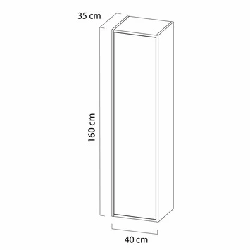 Tiger Helsinki Kolomkast 40 Cm Naturel Eiken - Afbeelding 4