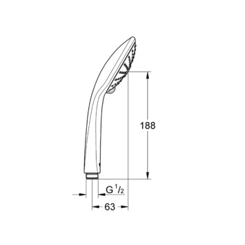 Grohe Handdouche Vitalio Joy Ø11 Cm 3 Standen Chroom - Afbeelding 2