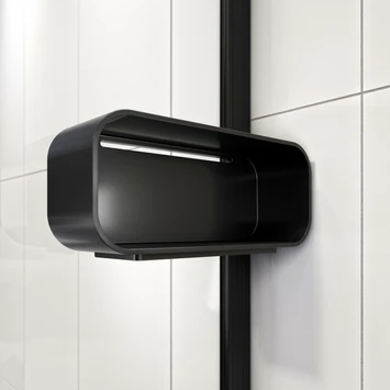 Sealskin Inc. Inloopdouche Type A1 140x30x200 Cm Met Douchemand, 8 Mm Helder Veiligheidsglas Met Antikalklaag Mat Zwart - Afbeelding 4