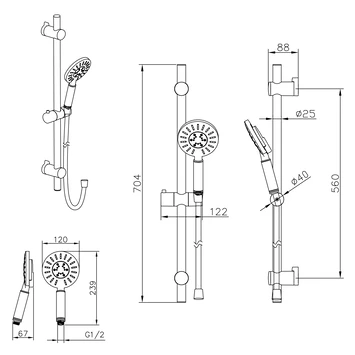 Tiger Douchesysteem Akcent Zwart - Afbeelding 15