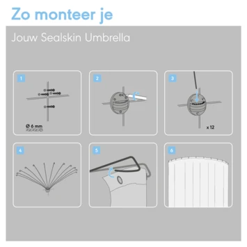 Sealskin Douchegordijnstang Umbrella Aluminium - Afbeelding 7