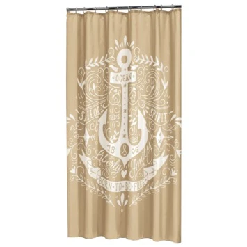 Sealskin Douchegordijn Anchor Polyester 180x200 Cm Zand