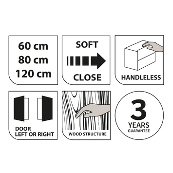 TIGER S-line Spiegelkast 60cm Chalet Eiken - Afbeelding 8