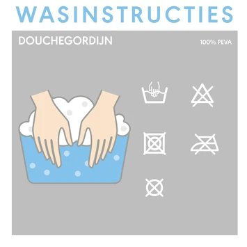 Sealskin Granada Douchegordijn Blauw 180 X 200 Cm - Afbeelding 3