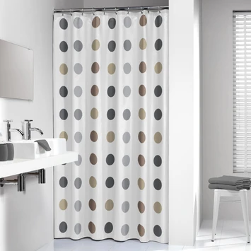 Sealskin Douchegordijn Twister Taupe 180x200 Cm - Afbeelding 2