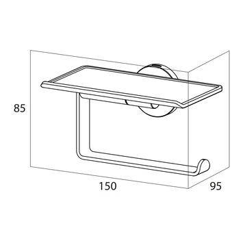 Tiger Toiletrolhouder Noon Met Planchet Zwart - Afbeelding 3