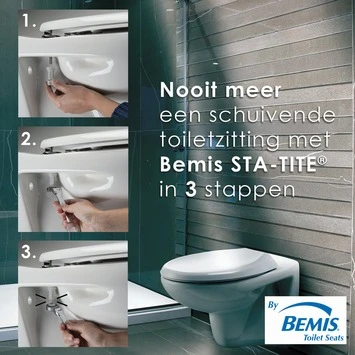 Bemis WC Bril Venezia Wit Kunststof Met Softclose - Afbeelding 4