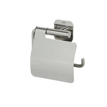 Tiger Toiletrolhouder Colar Met Klep Chroom - Afbeelding 2
