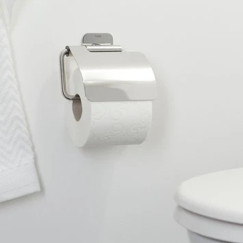 Tiger Toiletrolhouder Colar Met Klep Chroom - Afbeelding 4