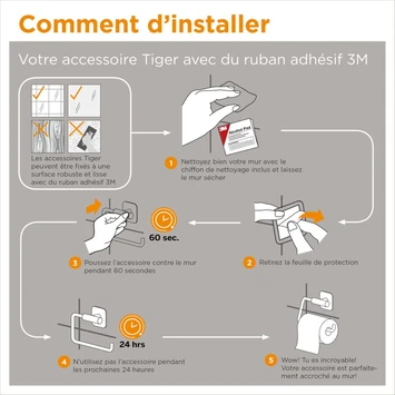 Tiger Toiletrolhouder Colar Met Klep Chroom - Afbeelding 9