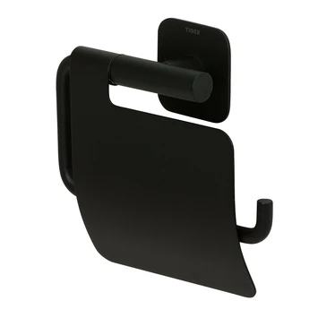 Tiger Toiletrolhouder Colar Met Klep Zwart - Afbeelding 2