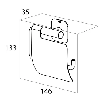 Tiger Toiletrolhouder Colar Met Klep Zwart - Afbeelding 9