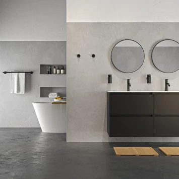 Tiger Karlo Badkamermeubel 120 Cm Mat Zwart Met Zwarte Wastafel - Afbeelding 8