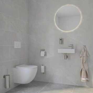 Marho Toiletborstelhouder Luxor Geborsteld Rvs - Afbeelding 2