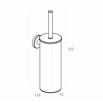 Marho Toiletborstelhouder Luxor Geborsteld Rvs - Afbeelding 3