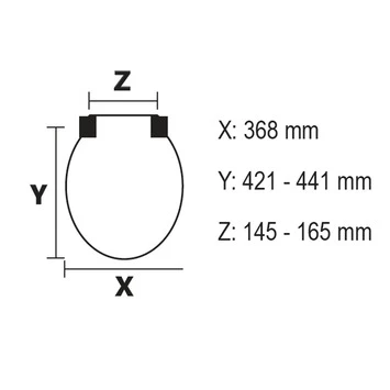Bemis WC Bril New York Zwart Hout Met Softclose - Afbeelding 3