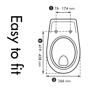 Cedo Shell Wc Bril Softclose Duroplast - Afbeelding 3