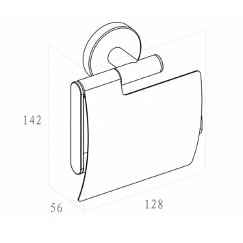 Marho Toiletrolhouder Luxor Met Klep Chroom - Afbeelding 4