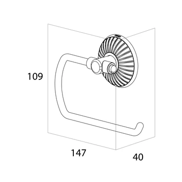 Tiger WC-rolhouder Ivy Chroom/wit - Afbeelding 4