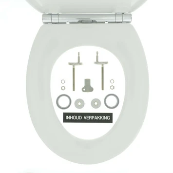 Tiger WC Bril Boston Wit/Chroom Kunststof Met Softclose - Afbeelding 6