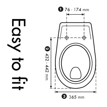 Cedo Mojave Beach Wc Bril Wit Softclose Duroplast - Afbeelding 4