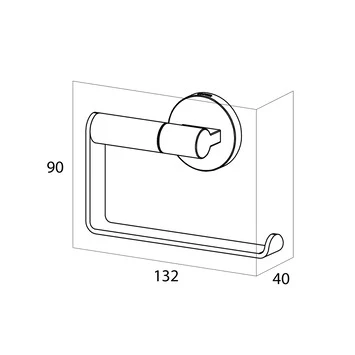 Tiger Toiletrolhouder Noon Zonder Klep Zwart - Afbeelding 5