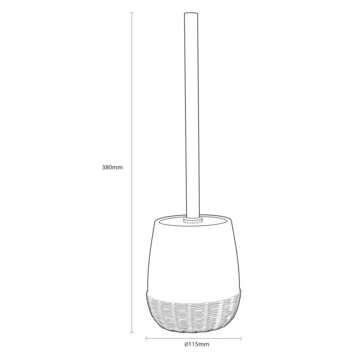 Sealskin Toiletborstel Met Houder Braid Lichtgrijs - Afbeelding 6