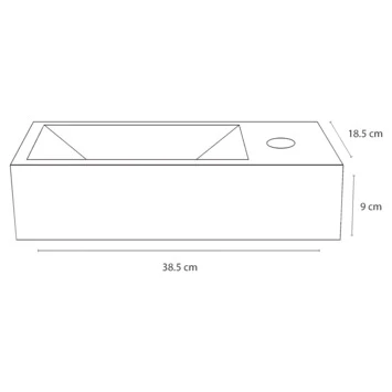 Differnz Ravo Fontein Wit 38.5x18.5x9cm - Afbeelding 3
