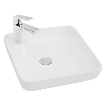 Van Marcke Waskom Fontana Opbouw Wit Keramiek 40x40x12.5 Cm - Afbeelding 2