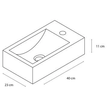 Differnz Fonteinset Cheops Grijs Natuursteen 40x23x11 Cm - Afbeelding 3