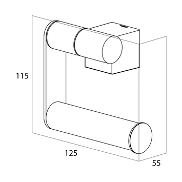 Tiger Toiletrolhouder Nomad Zwart - Afbeelding 3