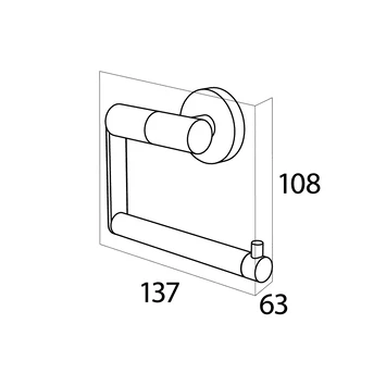 Tiger Toiletrolhouder Boston Hangend Chroom - Afbeelding 6