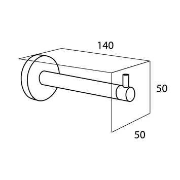 Tiger Reserverolhouder Boston Hangend Chroom - Afbeelding 4