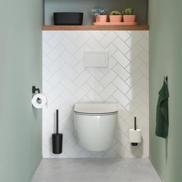 Tiger Carv Toiletborstel Met Houder Zwart - Afbeelding 4