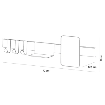 Sealskin Kapstok Met Spiegel Brix Wit - Afbeelding 8